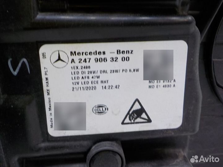 Б/У Б/У Фара правая A2479063200 mercedes-benz