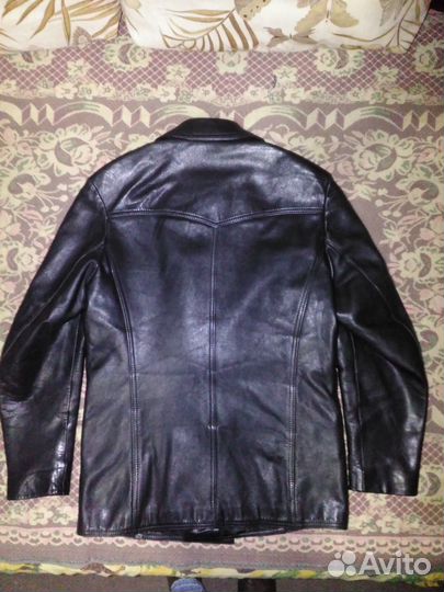 Куртка / Бушлат кожаный двубортный