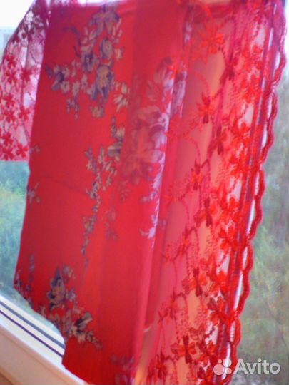 Натуральный шелк Италия отрез + кружево