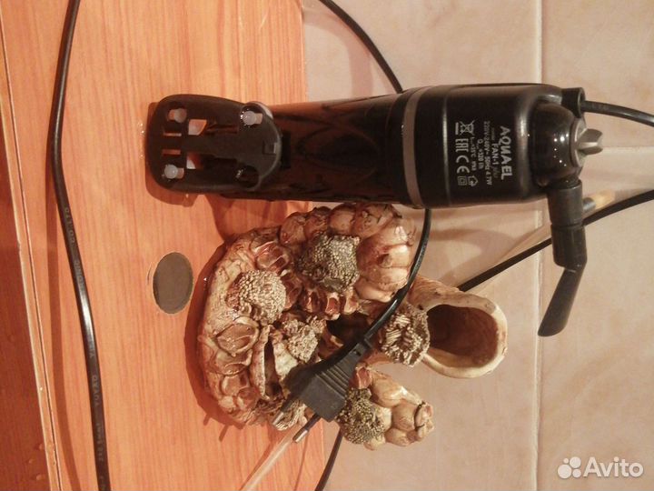 Аквариум, фильтр для аквариума aquael, домик