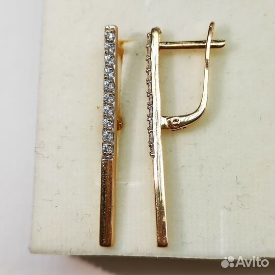 Серьги золотые (арт 125422) Д15