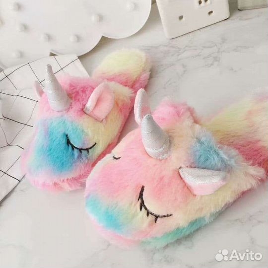 Новые тапочки единорожки