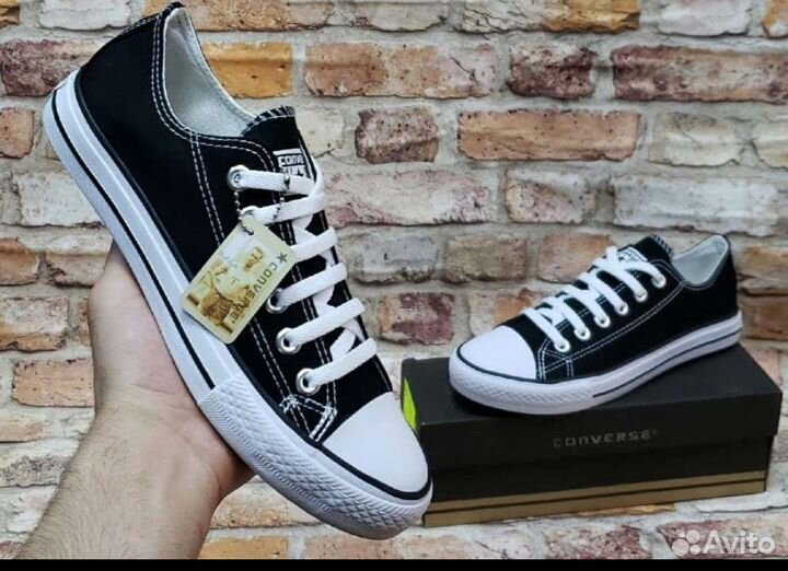 Кеды конверсы низкие 36 размер черный