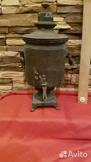 Дровяной старинный самовар