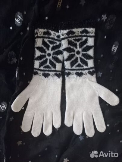 Перчатки удлиненные шерстяные, Италия