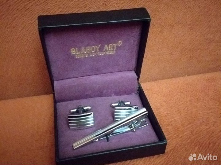 Запонки, зажим для галстука, брелок