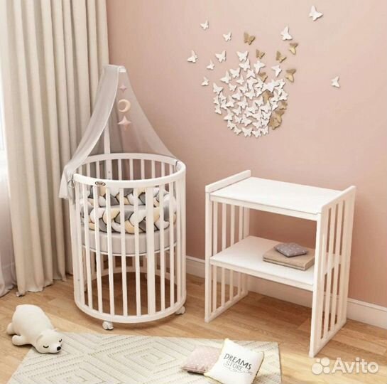 Круглая кровать-трансформер 8в1 Dreams премиум