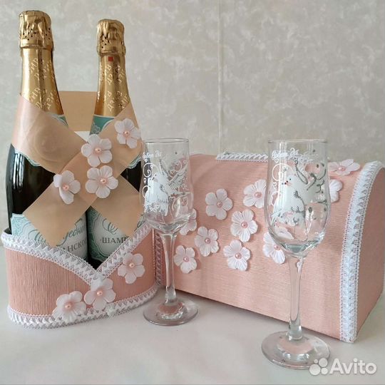 Свадебные бокалы новые