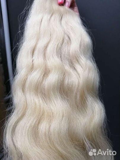 Волосы блонд волна