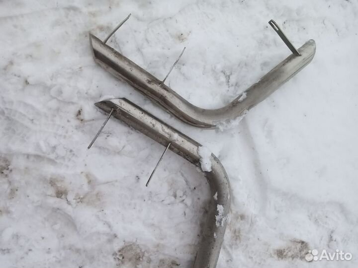 Защита заднего бампера крузак 100