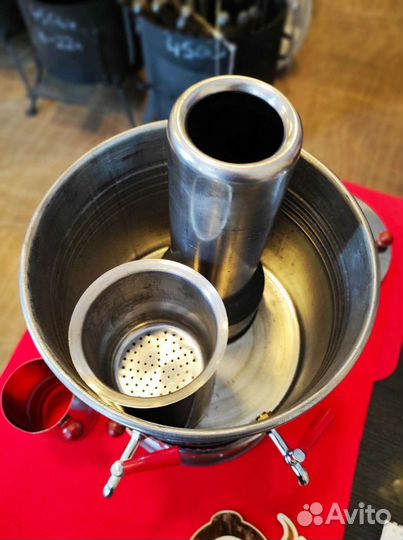 Самовар на дровах 3.5л 2 крана