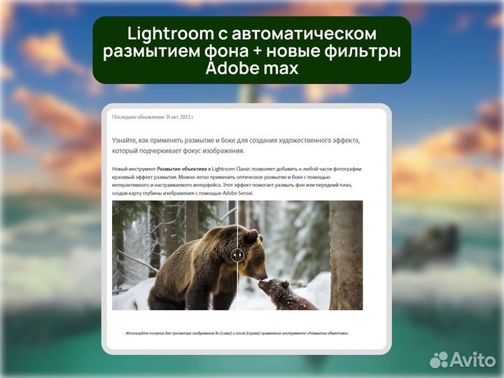 Годовая подписка на Photoshop c нейросетью