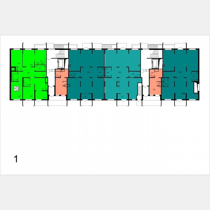 1-к. апартаменты, 40,2 м², 1/8 эт.