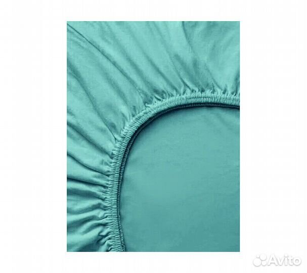 Простынь GoodNight Трикотаж 160х200х20 Зеленый на