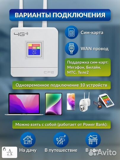 Комплект видеонаблюдения 2 Wi-Fi камеры+4G роутер