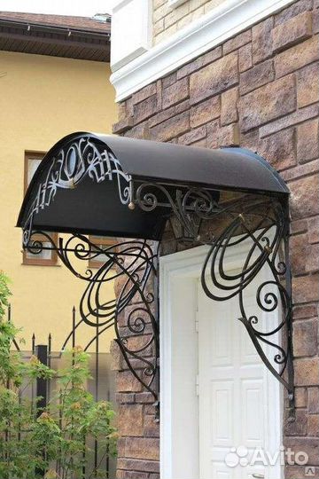 Козырек над крыльцом металл