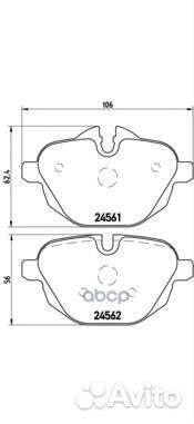 Колодки тормозные дисковые зад P06064 Brembo