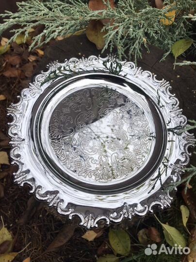 Тарелка хром