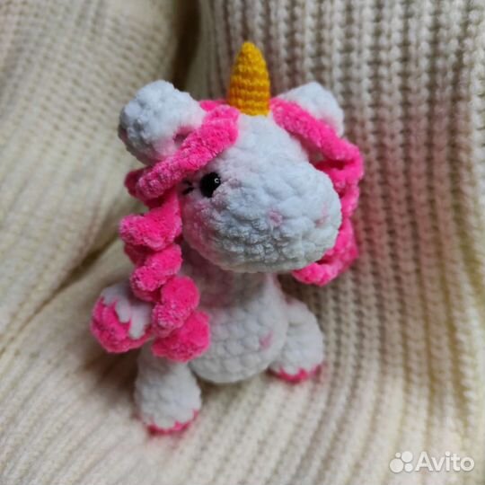 Единорожка с ладошку игрушка ручная работа