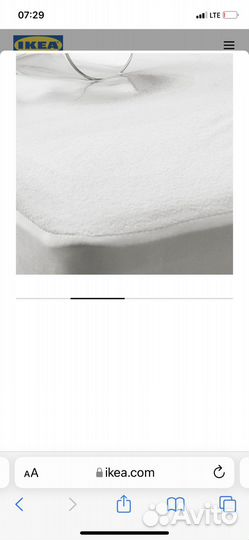 Наматрасник водонепроницаемый 90*200 IKEA