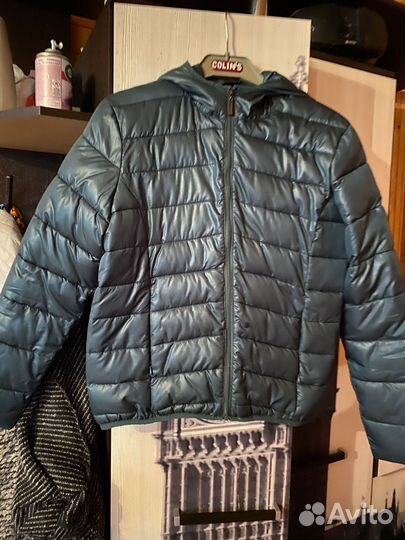 Куртка зелёная демисезон 44-46/пальто