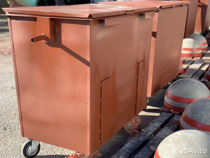 Контейнер для мусора металлический 0.8м3