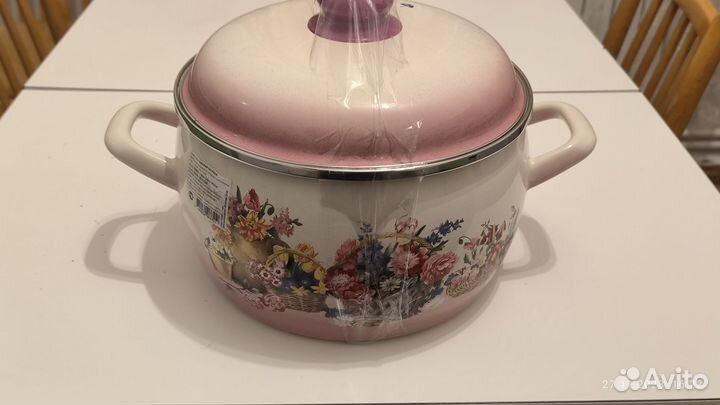 Metrot Сербия.кастрюля 5.3 литра, эмалированная