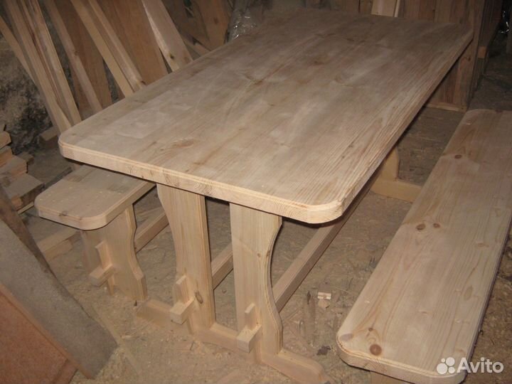 Столы и лавки деревянные