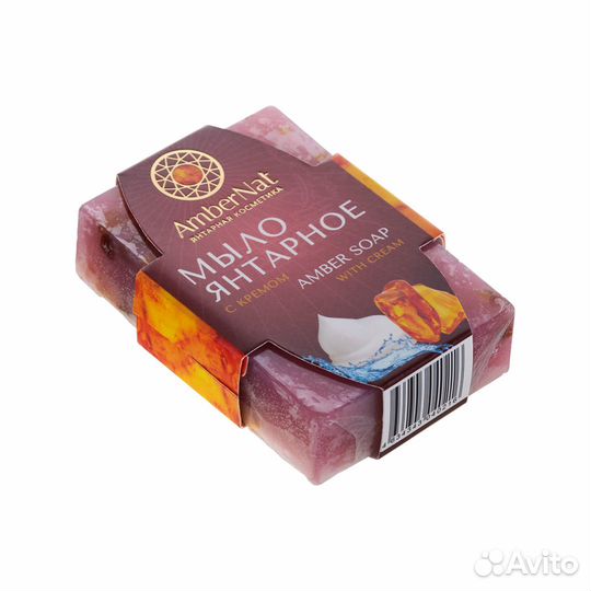 Янтарное мыло с кусочками янтаря