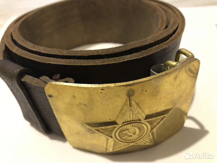Ремень солдатский СССР. Натуральная кожа