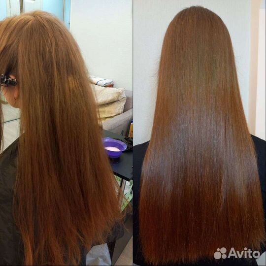 Кератиновое выпрямление волос