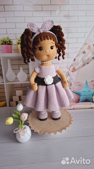 Кукла вязанная Варенька