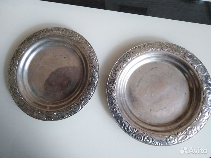 Винтажные две кофейные мельхиоровые пары, СССР