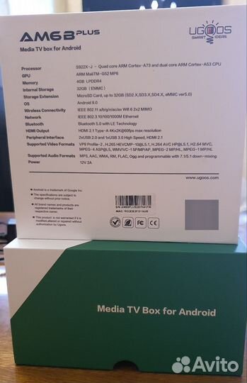 Медиаплеер Ugoos AM6 B Plus