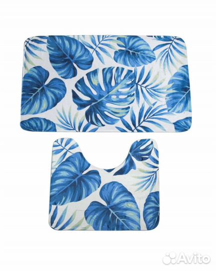 Набор ковриков для ванной и туалета Доляна новый