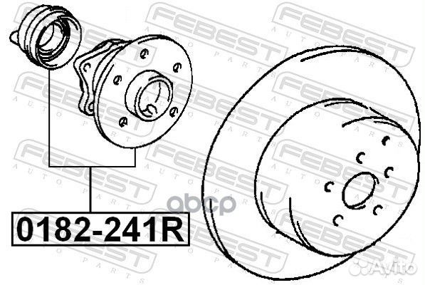 Ступица в сборе задняя toyota wish, corolla E13