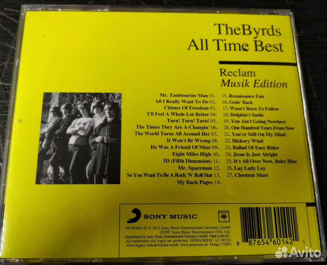 The Byrds All Time Best Сд Германия