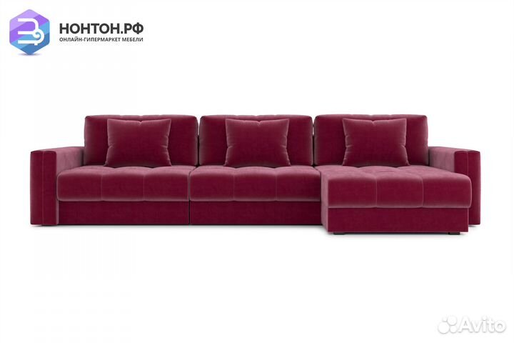 Диван угловой тик-так Монарх М2О1 бордовый