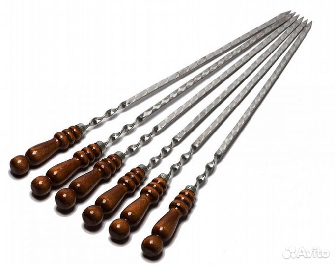 Шампура нержавейки с деревянной ручкой