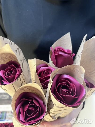 Букет из мыльных роз