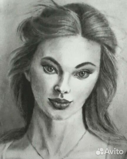 Портреты сухой кистью, карандашом по фото