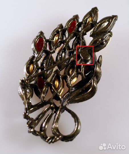 Брошь graziano с клеймом. Винтаж. США