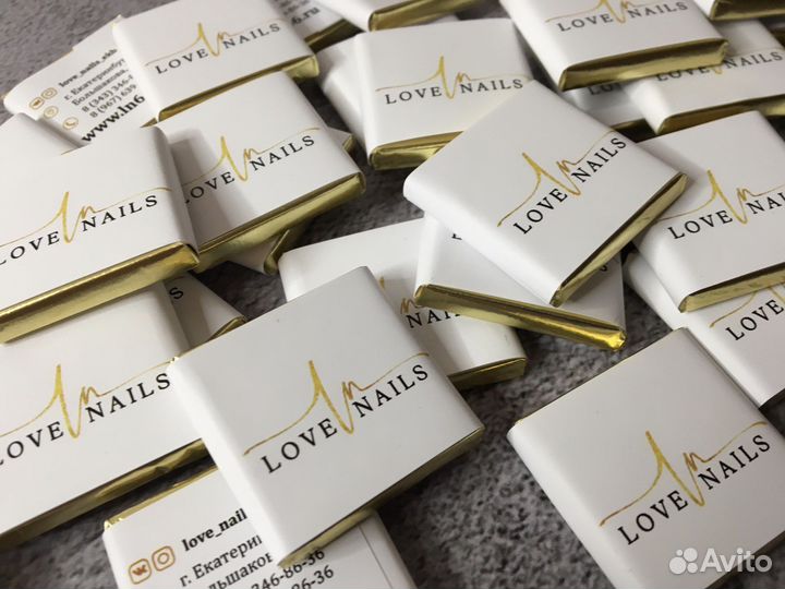 Брендированный шоколад с логотипом оптом на заказ