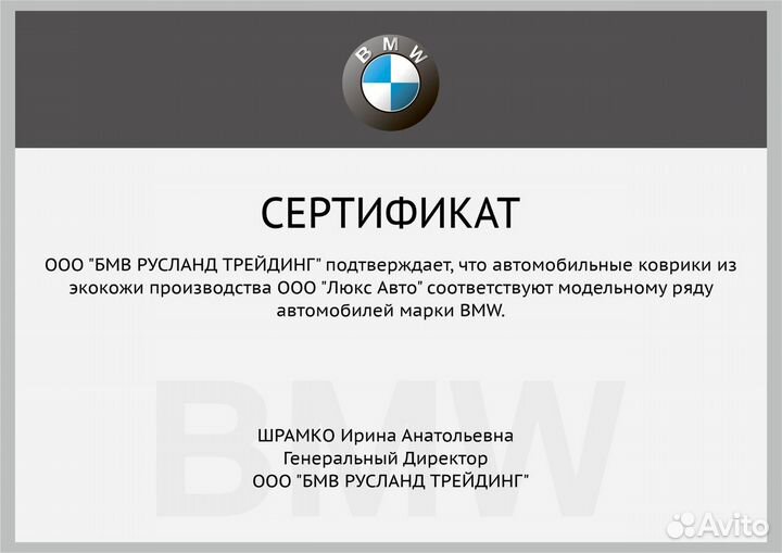 3D Коврики BMW X5 E70 Экокожа Салон Багажник