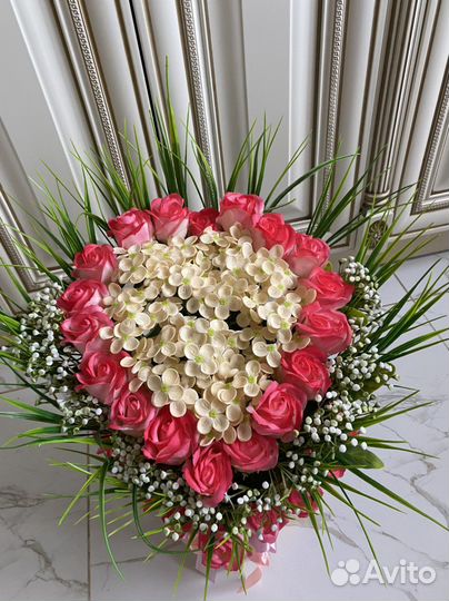 Букет из мыльных роз