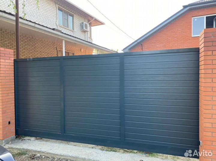 Откатные ворота с установкой