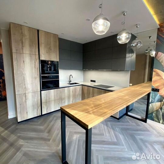 Угловая кухня с мдф фасадами