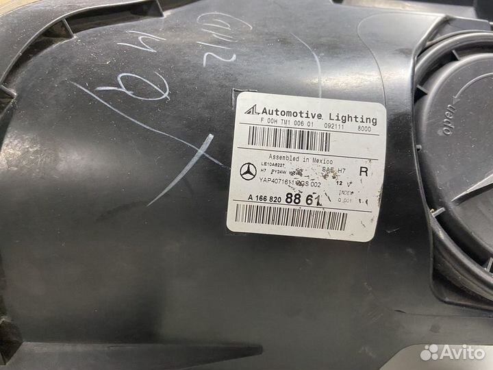 Фара правая mercedes ML W166