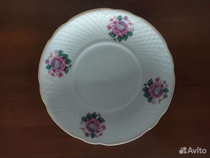 Набор блюдо+кувшин, фарфор Коростенский