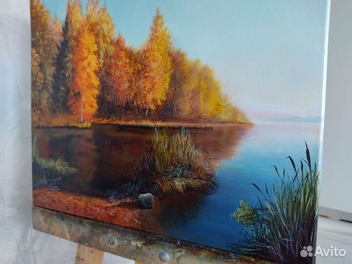 Картина маслом на холсте Осенний пейзаж 4050см